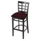 Holland Bar Stool Co 30" Bar Stool, Black Finish, Canter Bordeaux Seat 313030Blk005 - alternate 1